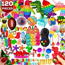 120 Pcs Fidget Toy Set Sensory Party Favors for Kids and Adults