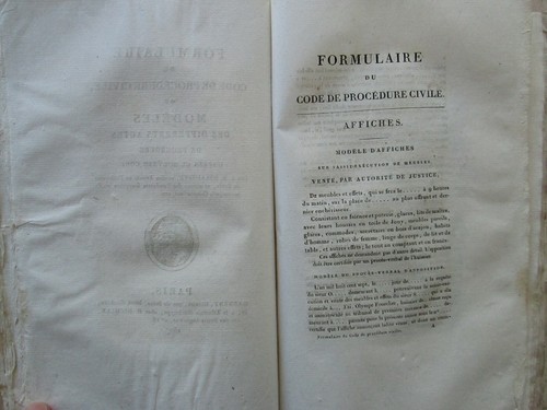 CODE DE PROCEDURE CIVILE + FORMULAIRE DU CODE, 1806/1807. - Foto 8 di 12