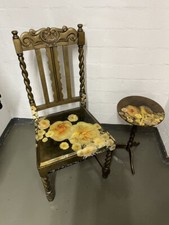 Alter Stuhl Holz Deko Stuhl  handbemalt