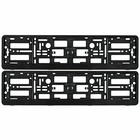 New 2 x  Black Number Plate Surrounds Holder Frame For Volvo Cars