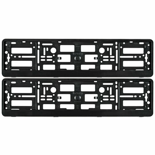 New 2 x  Black Number Plate Surrounds Holder Frame For Volvo Cars