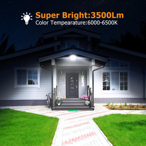 50W LED Flood Lights Outdoor, IP66 Waterproof Security Lights Fixture, 6500K Har - Picture 2 of 12