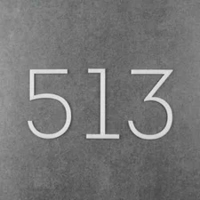 5 Inch White Acrylic Numbers For House Address Outside Modern Acrylic Sign