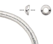 Bead Cap, 300 Silver Plated Steel 4x2mm Smooth Cone to Fit 5-7mm Beads
