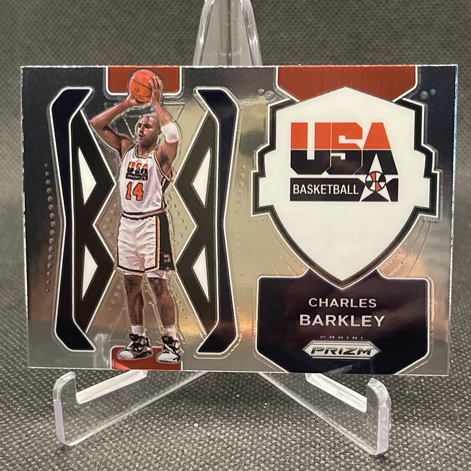 2021-22 Panini Prizm NBA Charles Barkley USA Basketball Insert Base SP #9 MVP