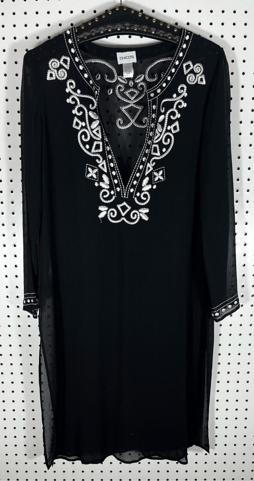 Chicos silk cover up tunic size 0 - image 1
