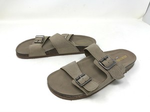 taupe footbed sandals