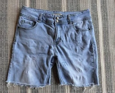 Encore Junior’s Size 11 Cut Off Light Blue Denim Bermuda Shorts