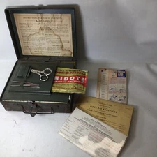 VINTAGE AMERICAN TELEPHONE AND  TELEGRAPH  BELL SYSTEM FIRST AID KIT W/CONTENTS