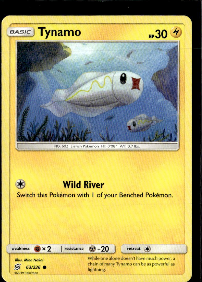 Pokemon Tynamo 63/236 Unified Minds Non Holo Common  2 Card Lot
