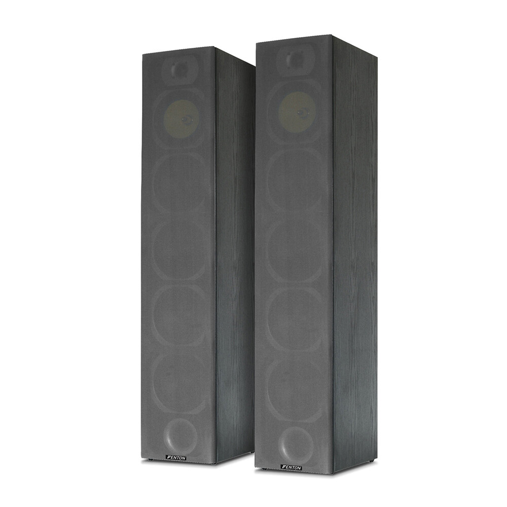 Fenton SHFT57B Tower Speakers 600W Passive Floor Standing Hi-Fi Set ...
