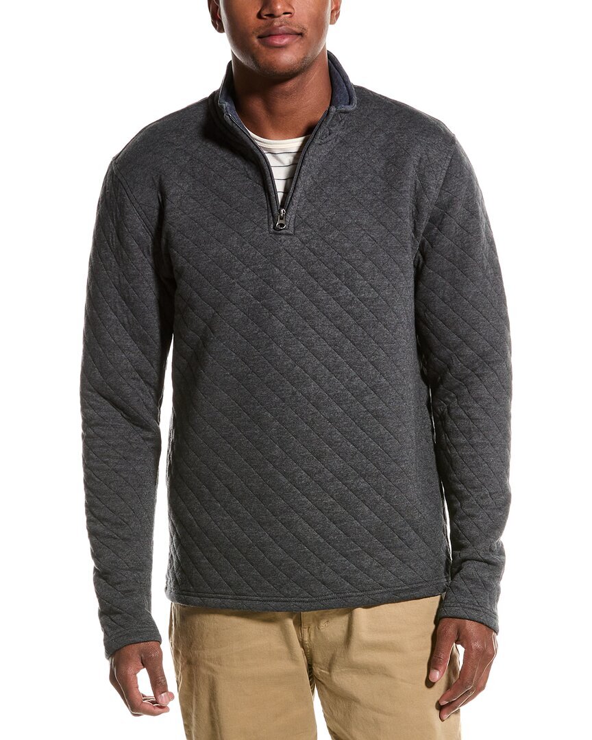 Vintage 1946 1/4-Zip Pullover Mens Grey M