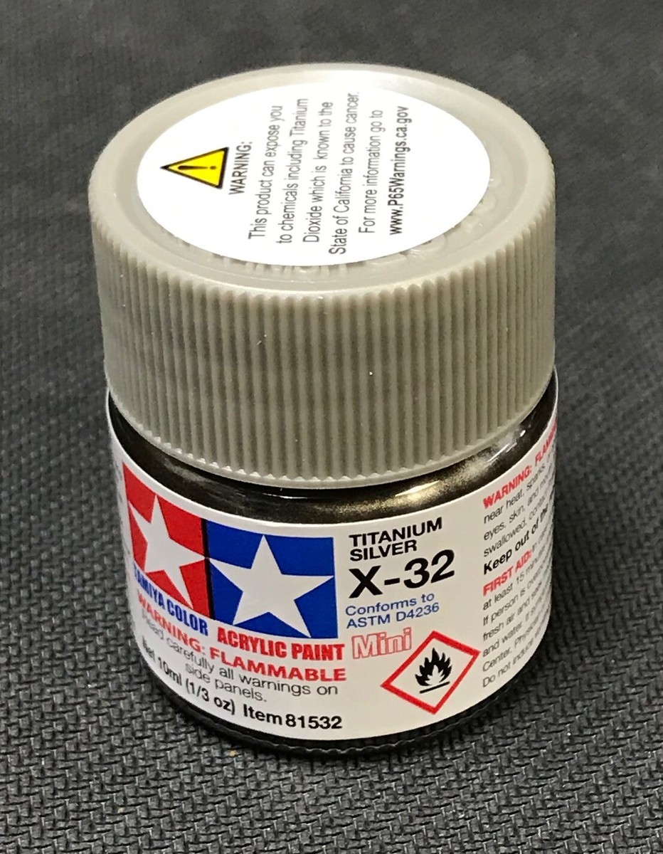 Tamiya Acrylfarbe X-32 Titanium Silber - 10 Ml Für Modellbau