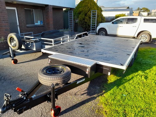 5m x 2.49m 4T Rated Flat Top / Car Trailer / Car Carrier with Beaver Tail - NEW - Picture 3 of 4