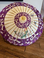 Japanese Umbrellas Traditional Japanese Crafts Antiques Purple Bird s Floral 22