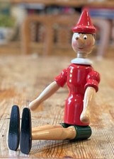 NEW Vintage 15 Italian Pinocchio Handmade in Italy Wooden Maestro Geppetto