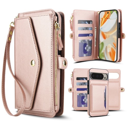 Crossbody With Strap Card Wallet Holder Bag Flip PU Leather Case Cover For Phone - 第 4/26 張圖片