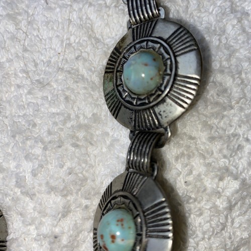 Vintage Western Concho Belt Faux Turquoise 30” Ladies Child’s Mixed Metal - Picture 15 of 23