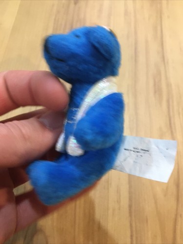 RARE VTG 2001 GAC Jewish 3.5" Blue Teddy Bear W/kippah Kittel Star of David pose - Picture 11 of 13