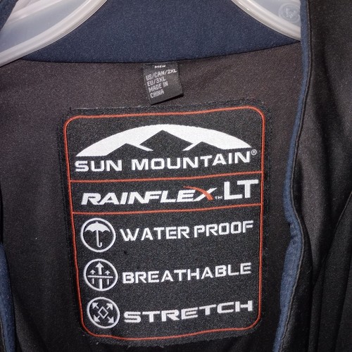Sun Mountain Men's Rainflex LT 1/4 Zip S/S Golf Pullover Jacket Black / Red 2xl - Picture 2 of 5