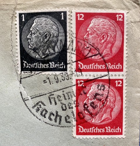 Letter First Day of WW II - Germany 1st September 1939 CENSORED on 2.09.1939 - Picture 2 of 7