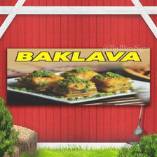 Baklava Sidewalk Banner Sign with grommets