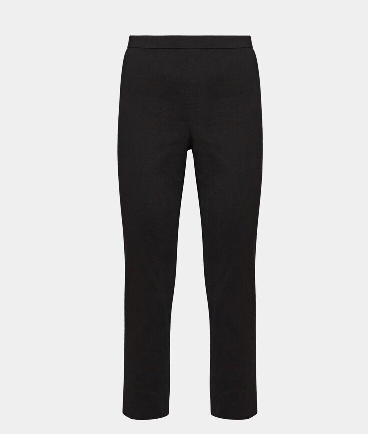 NEW $275 Theory Size 0 Basic Pull On Linen Pant In Black J023203R