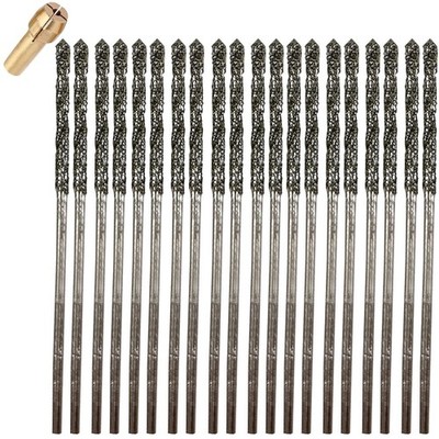 Drilax 20-Piece 1mm Diamond Bits w/ Collet | Sea Glass Shell Gem Drill Set for D