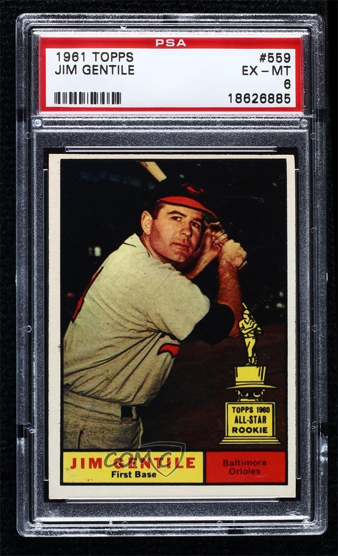 1961 Topps High # Jim Gentile #559 PSA 6 2d2
