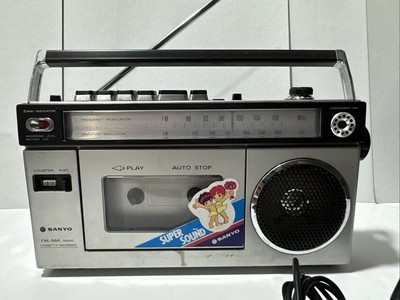 Sanyo M 1700F FM AM Stereo Radio Cassette Recorder Player Japan