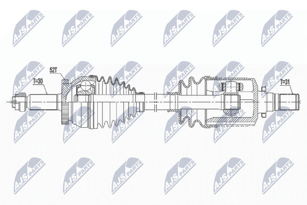 Nty Antriebswelle NPW-HY-561 FüR Hyundai Ix55 Crdi 4WD-image