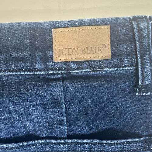 Judy Blue Pull On Super Flare Jeans Women Size 13/31 Bell Bottoms Dark Wash - Picture 16 of 16
