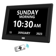 10 Inch Clock with Day and Date for Elderly Large Display Digital Clocks 12 A...