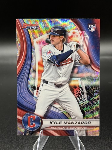Bowman's Best Kyle Manzardo Wave Refractor (RC) Guardians #22 2024 - Imagen 1 de 2