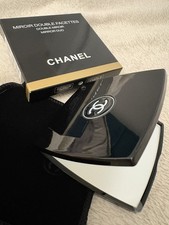 Chanel calved logo Compact Mirror, Double Facettes, Duo  -with pouch New in box