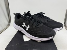 Under Armour Charged Assert 10 Running Sneakers Men's Black White Athletic - 12