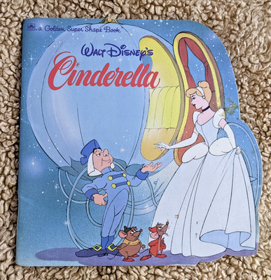 Walt Disney s Cinderella Golden Super Shape Book Vintage 1987 Paperback Princess