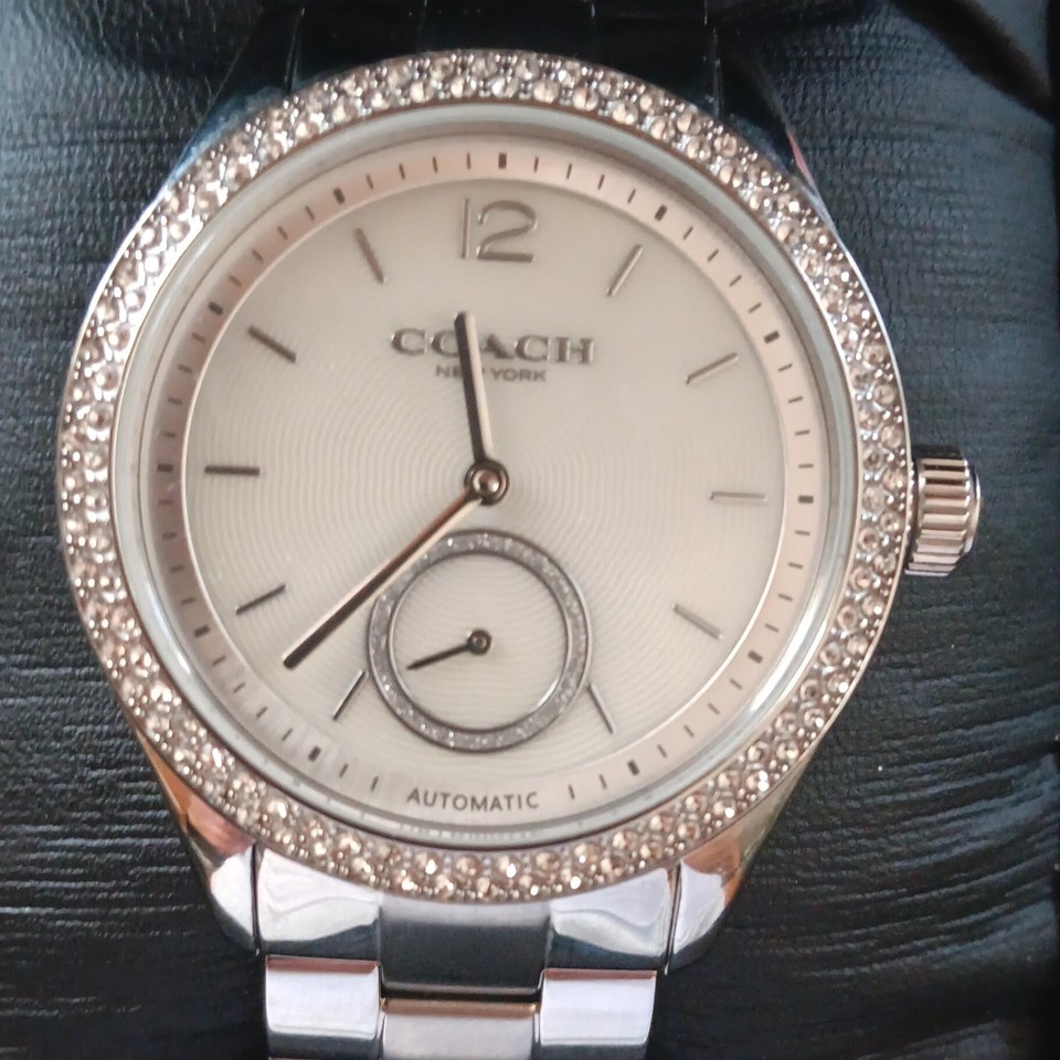 Coach Automatic Women’s Silver-Tone Bracelet Watch, Analog Dial, Box | eBay