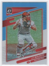 #161 2021 Optic CAROLINA BLUE & WHITE J.T. Realmuto Philadelphia Phillies