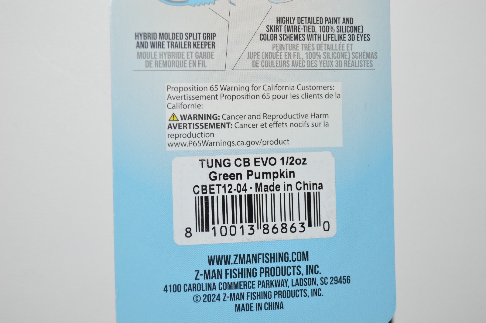 zman z-man tungsten chatterbait elite EVO 1/2oz bass bladed jig green pumpkin - Image 4