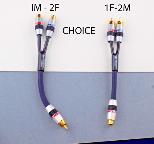 Monster IHP RCA Y-Adaptor / Splitter CHOICE 1M-2F, 1F-2M Ultra High Performance