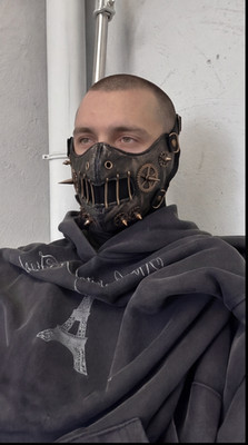 Steampunk Cyberpunk Gothic Mask Spikes Gears Cosplay Unisex Halloween Costume 