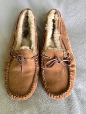 Ugg Slipper Womens 8 Dakota Shearling Slip On Shearling Brown