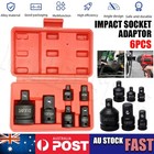 6pcs Impact Socket Adaptor Set Ratchet Wrench Drive Increaser Reducer Convertor
