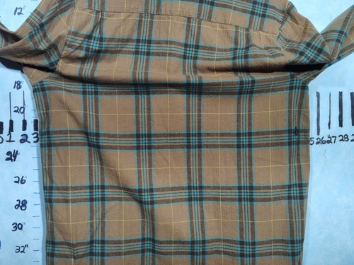 Volcom Mens Brown Button Up Plaid Flannel Shirt Size Medium XL Modern Fit - Picture 9 of 10