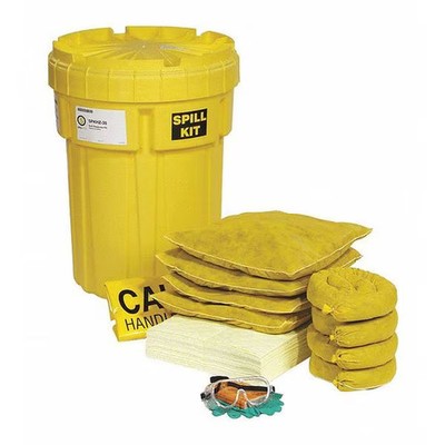 Spilltech Spill Kit, 23 gal Volume Absorbed per Kit, 30 gal Capacity, Drum,