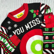 Tipsy Elves Ugly Christmas Sweater Mens M Drinking Game Holiday Party No Balls