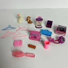 Vintage Barbie Accessories Mixed Lot RECORD PLAYER HANGERS HOT DOG CLOCK PETS