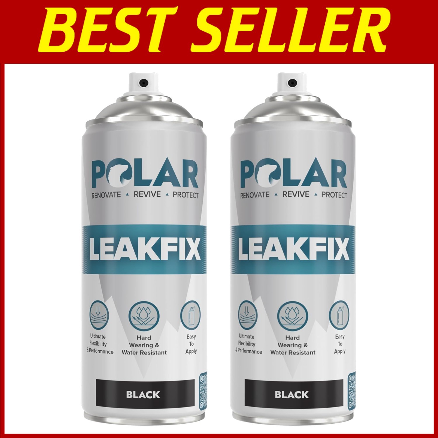 Polar Clear Leak Fix Spray 2Pack Waterproof Sealant for Indoor Outdoor Use