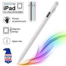 Stylus Pencil Compatible iPad 2018-2024, Stylus Pen For iPad, Faster Charging US
